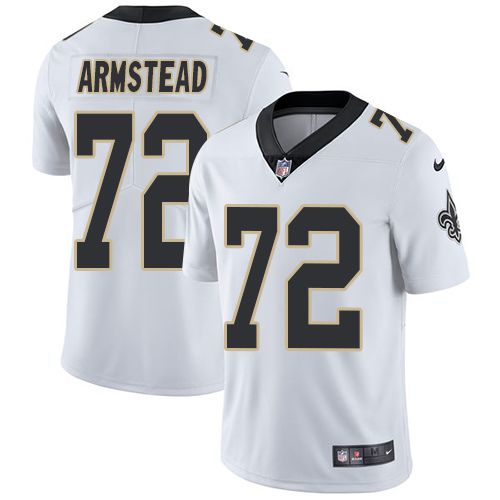 Men New Orleans Saints #72 Terron Armstead Nike White Vapor Limited NFL Jersey